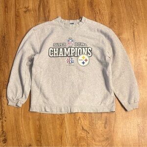 Pittsburgh Steelers NFL Reebok Super BowlXL Champions Gray Sweater Mens XL 2006